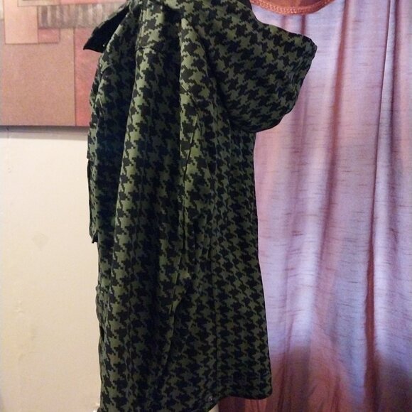 Adidas Ivy Park Hooded Twill Heavyweight Jacket Wild Pine Black Houndstooth - Picture 9 of 12